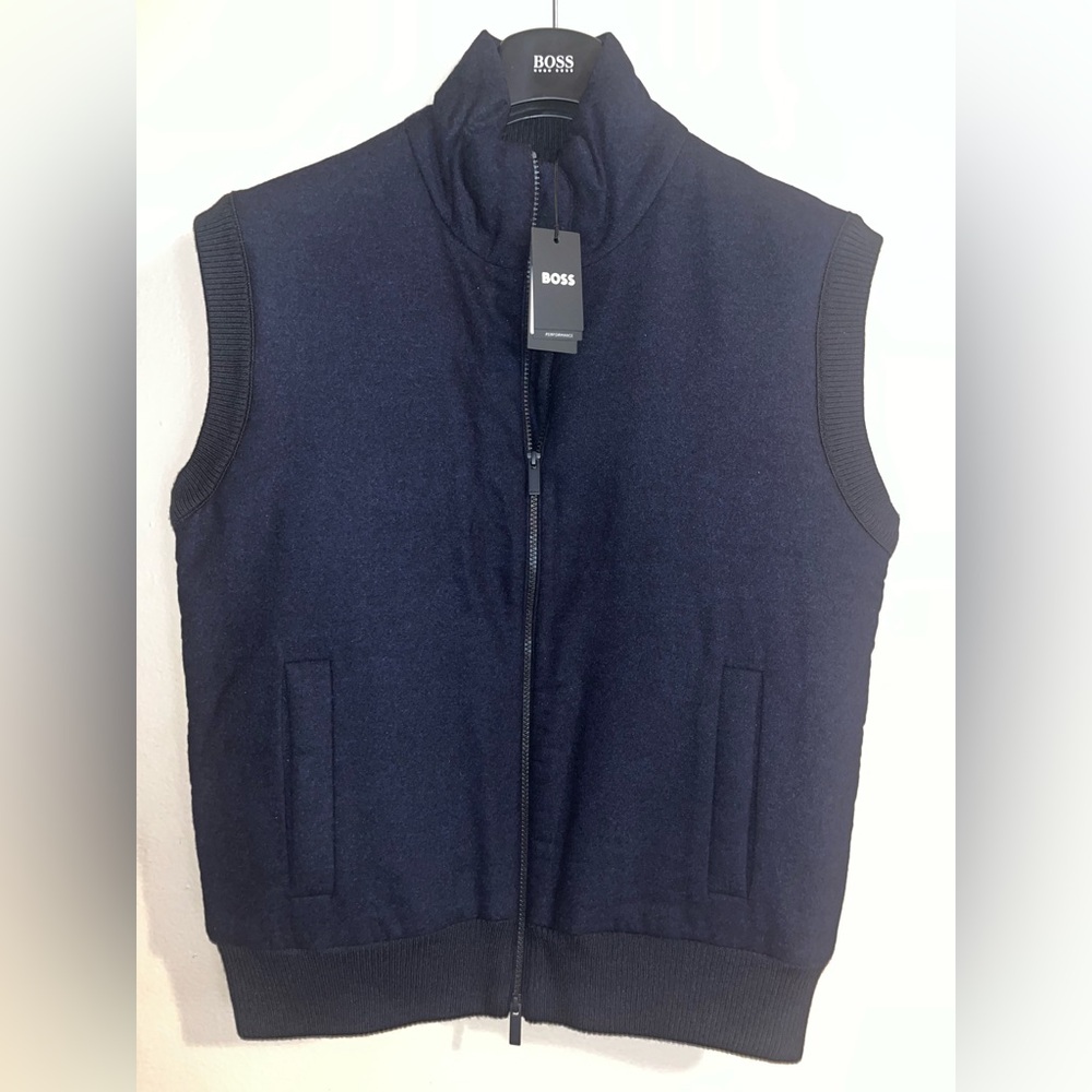 Hugo BOSS P-Eflanolo Gilet with Brushed-Flannel Front size Medium